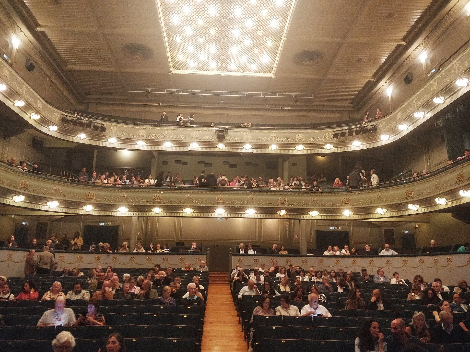 Real theater auditorium and seating